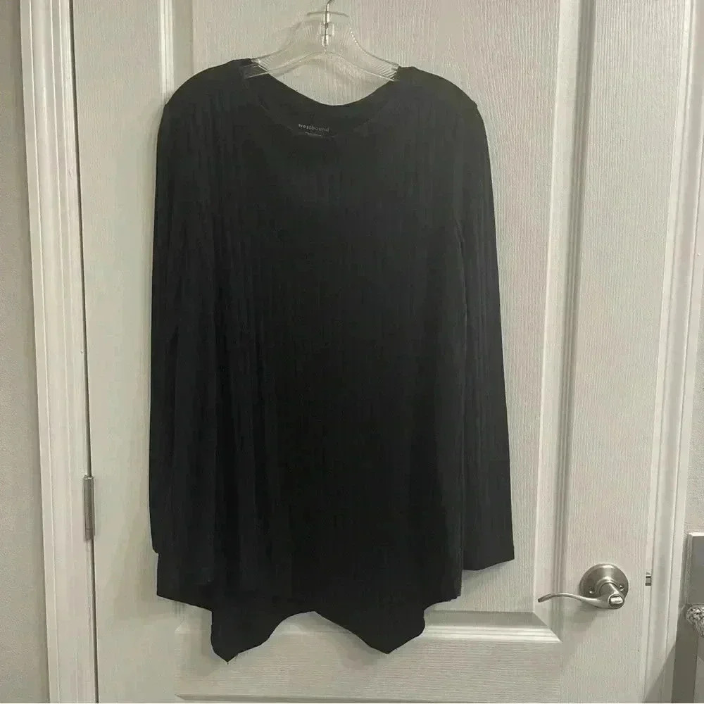 Westbound Long Sleeve Rippled Top